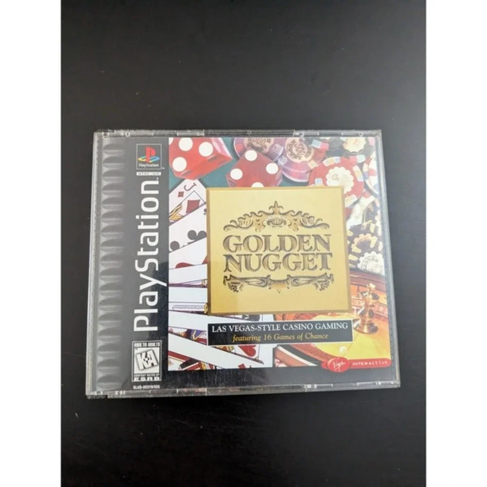 Golden Nugget (Sony PlayStation 1, 1997) Casino Game PS1 As-is Needs Resurfacing